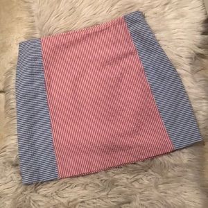 NWOT! Searsucker Pink & White Skirt Vineyard Vines